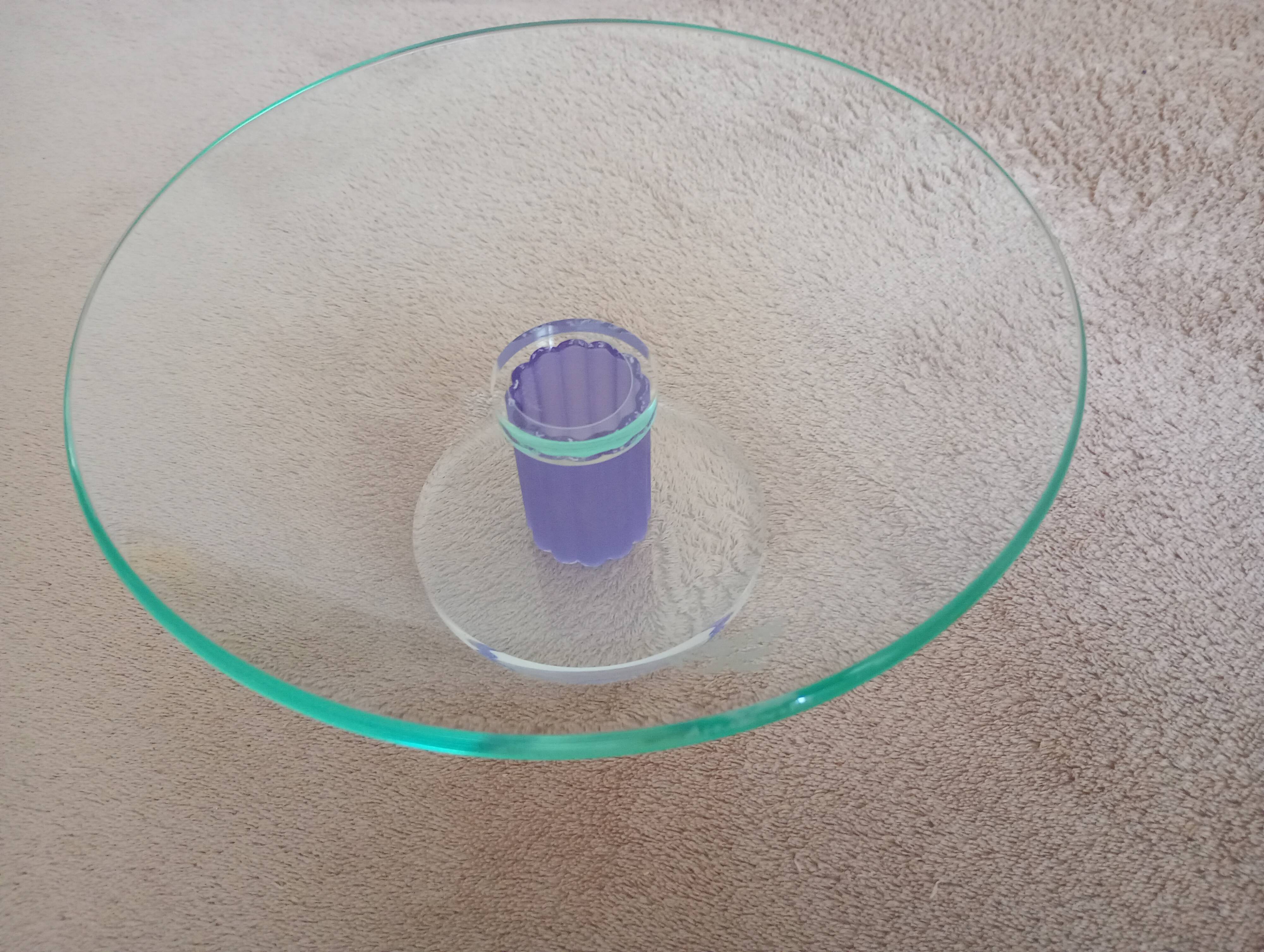 Montana glass footed bowl.Postmodern design