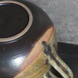 Vintage enameled stoneware potter's teapot