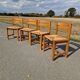 Set of 4 elm chairs from the Regain house.