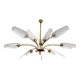 Large gilded brass chandelier from the mid-century by Maison Lunel Arlus, years.