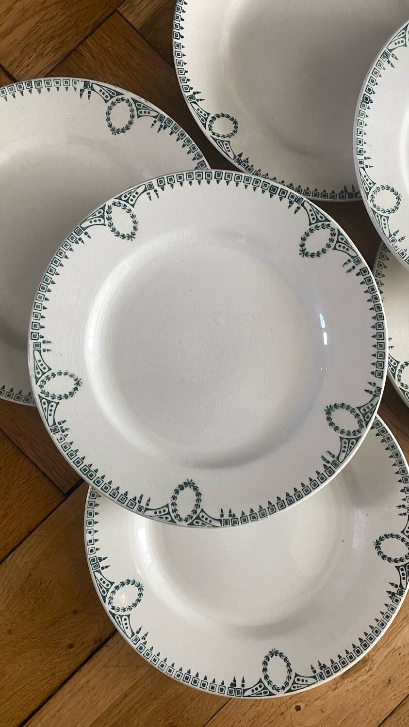 Set of 6 flat plates Saint Amand