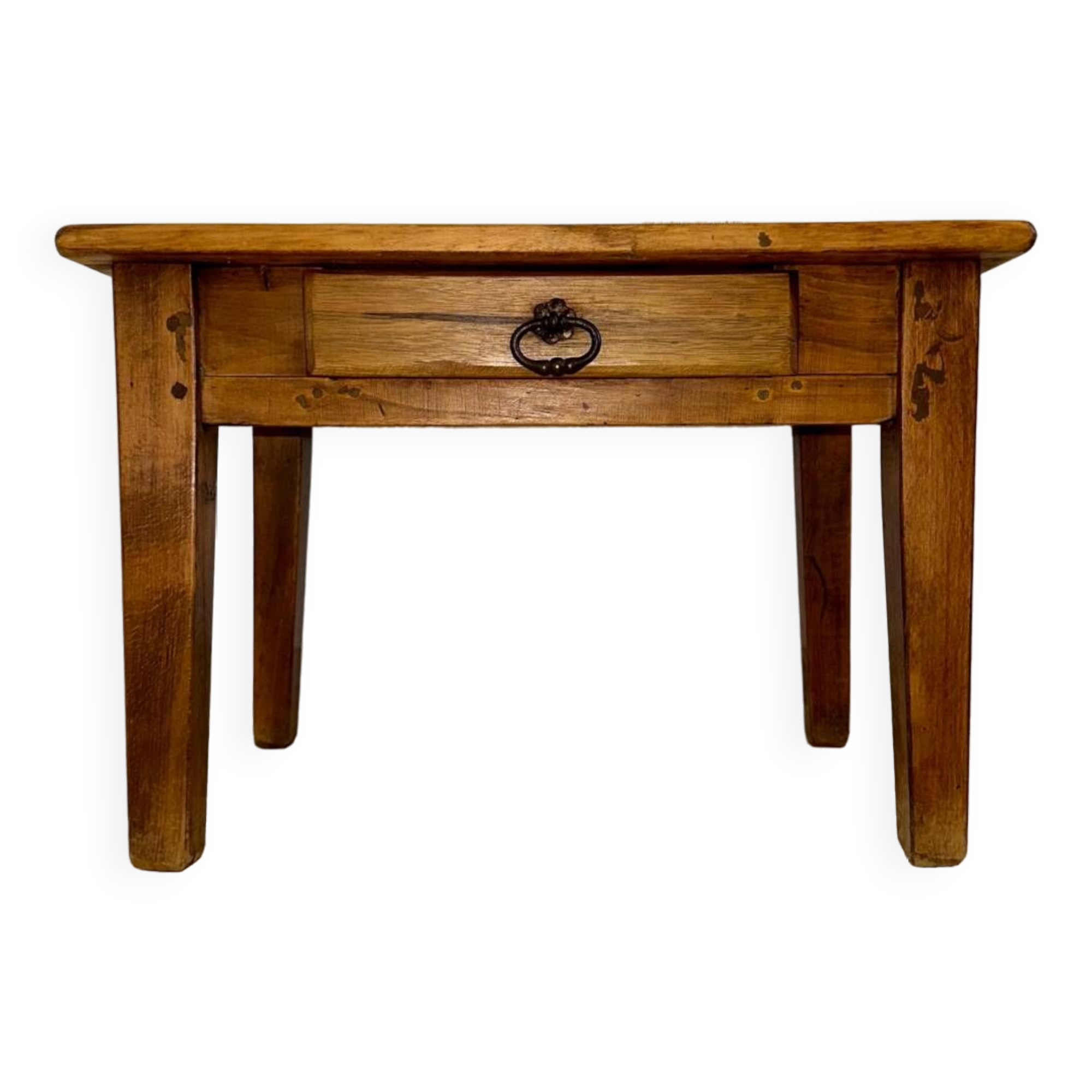 Old wooden bedside table