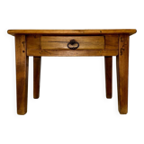 Old wooden bedside table