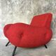 Vintage armchair red fabric - the Redoubt XXI century