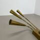 rare minimalist 53cm Brass Stilnovo Style Theatre Wall Light Sconce, Italy 1950s
