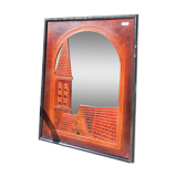 Vintage leather mirror