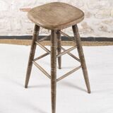 Large solid wood bar stool