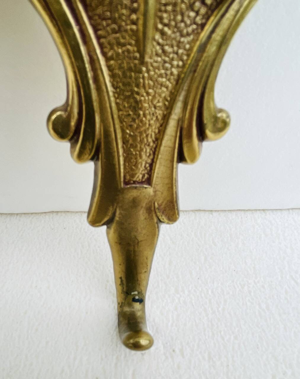 Bronze Coat Rack and Wall Shelf, Vintage, Louis XV Style