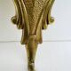 Bronze Coat Rack and Wall Shelf, Vintage, Louis XV Style