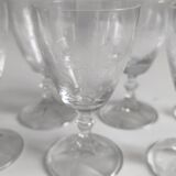 Set of 6 crystal wine glasses