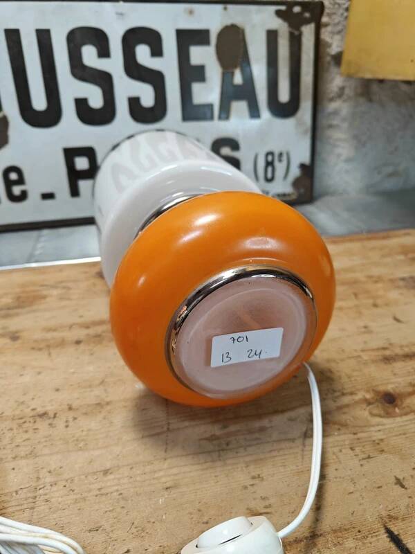 1970s lamp made entirely of vintage glass.