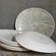 Nine earthenware plates from Salins-les-Bains vintage