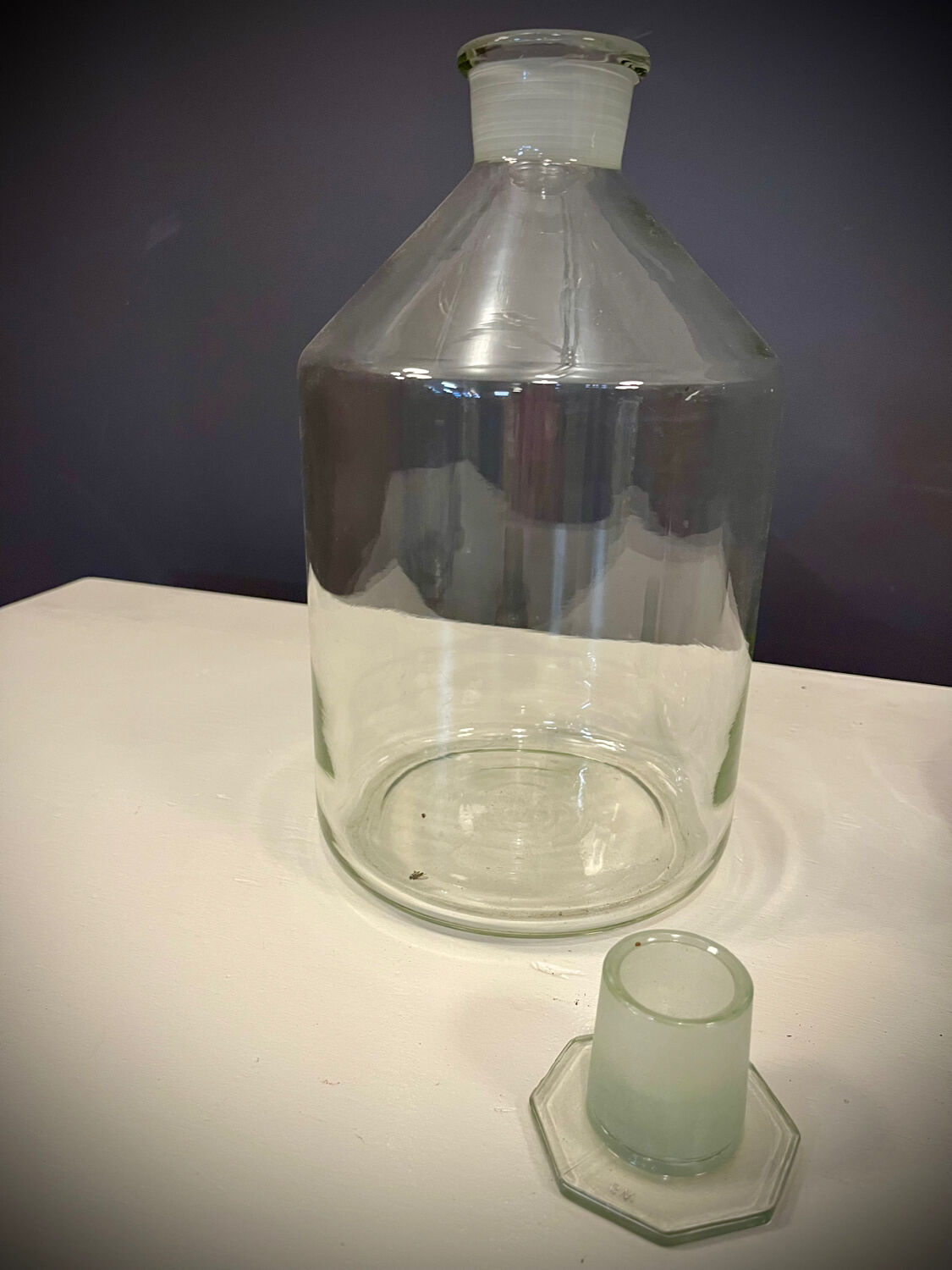 Pair of old factory perfume bottles