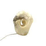 Sculptural alabaster table lamp, France 1980s