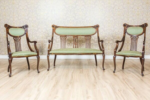 Ensemble de salon Art Nouveau, 1910, ensemble de 3 pièces