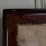 Watercolor on paper of a young girl lying on a bed, late 19th century