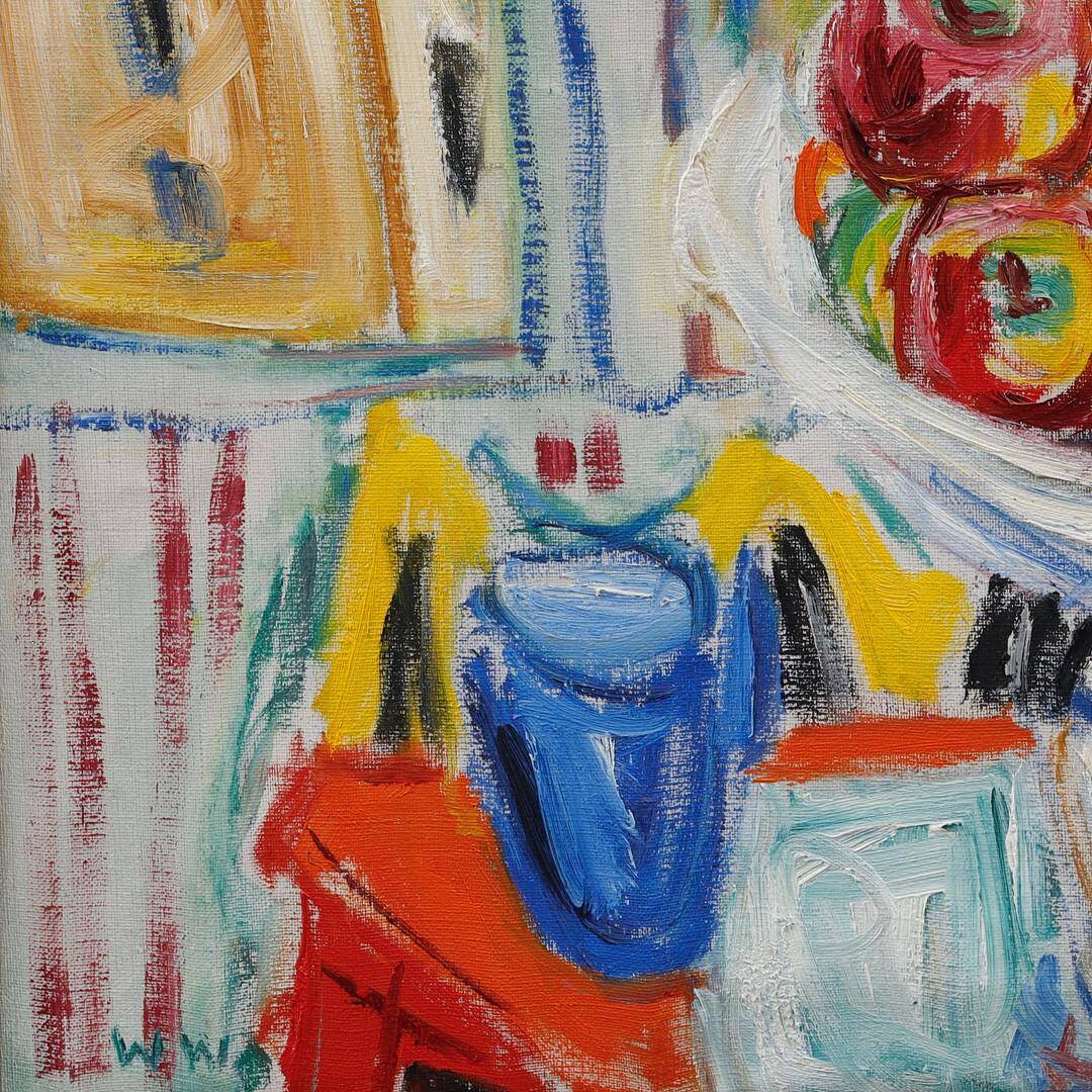 « Paysage avec nature morte » par Wilhelm W. (Attribué)