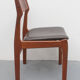 Set of 4 dining chairs 1960s teak/leather, Erik Buch