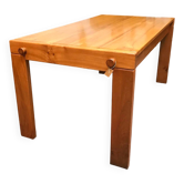 Vintage elm table Maison Regain 80s