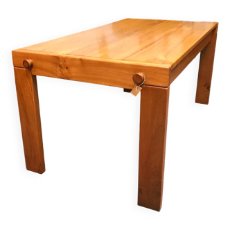 Vintage elm table Maison Regain 80s