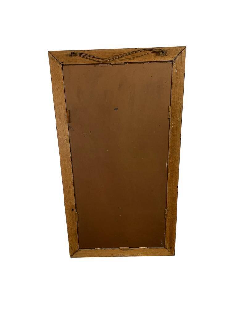 Vintage wooden wall mirror