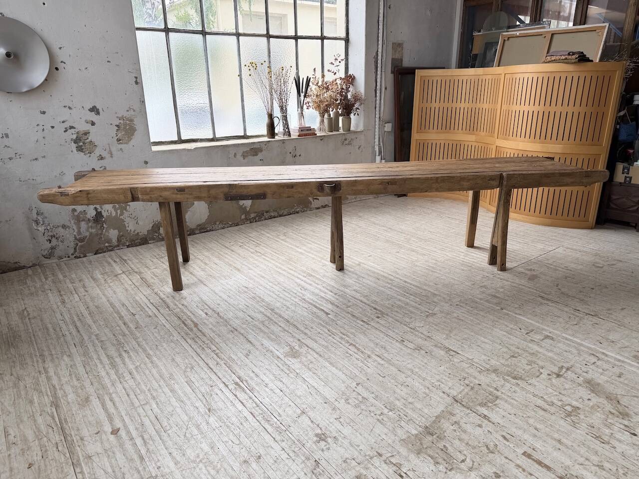 Brutalist popular art table XXL 3.5m/4m pine and oak