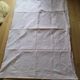 Drap ancien, pièce de tissu, 260x170cm, rayures rose et blanc