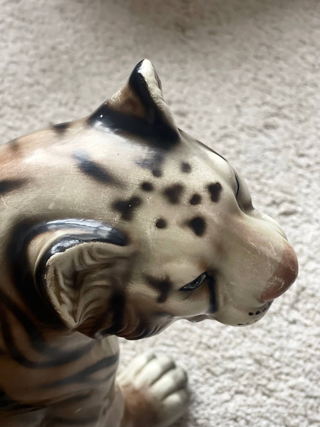 Enamelled ceramic tiger 1970