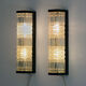 Pair of glass wall sconces by HoSo, Germany 1970s
