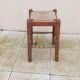 Large vintage straw stool
