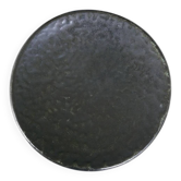 Plat rond Accolay en céramique noire, centre de table années 60