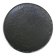 Round Accolay plate in black ceramic, 1960s centrepiece.