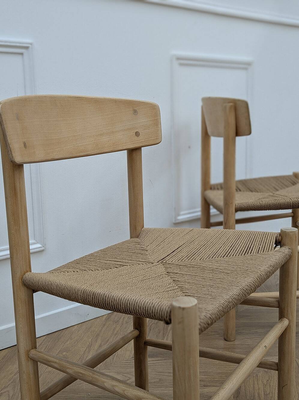 4 J39 Folkestol chairs by Borge Mogensen