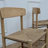 4 J39 Folkestol chairs by Borge Mogensen
