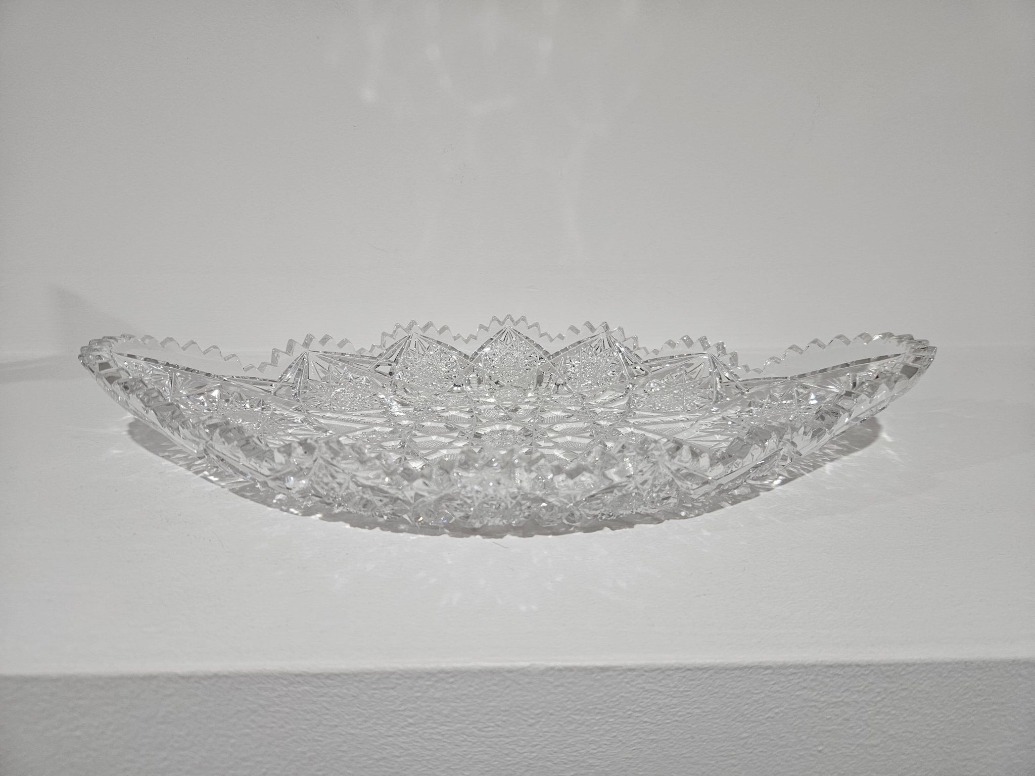 Starry Pattern Crystal Bowl, American, American Brilliant Cut Glass, 1920s.