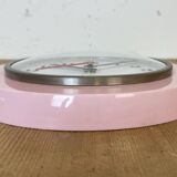 Vintage Pink East German Bakelite Wall Clock from Weimar, 1980s