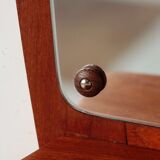 Scandinavian wall mirror in teak with drawers – mid-century Danish design