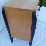Art deco chest of drawers in sycamore stamped