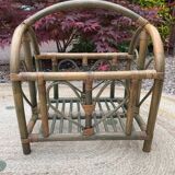 Bamboo magazine rack, 1970s