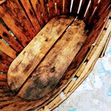 Antique wooden basket