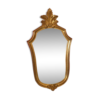 Mirror style Louis XV baroque gilded wood and resin 55x30cm