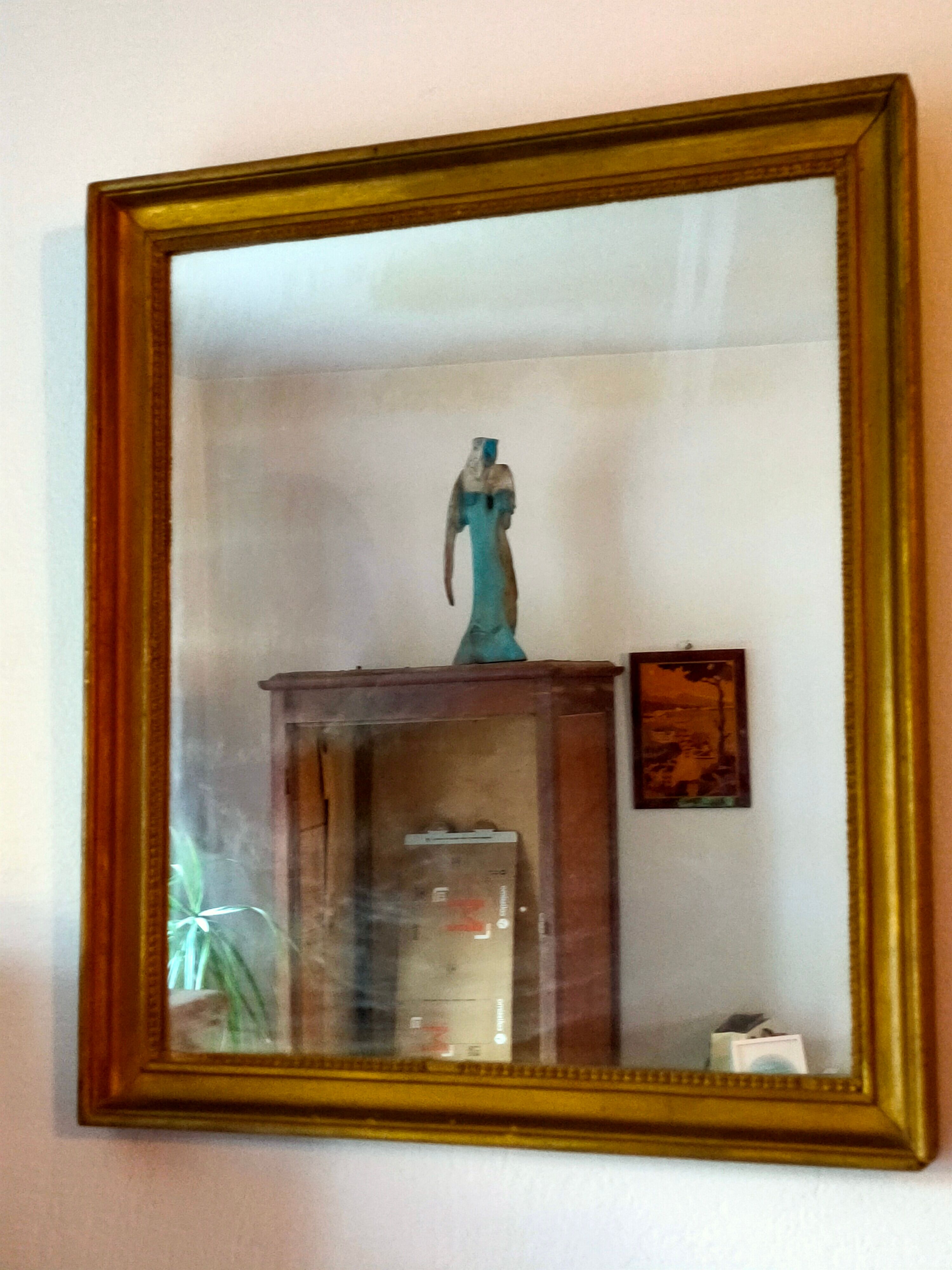 Rustic golden mirror