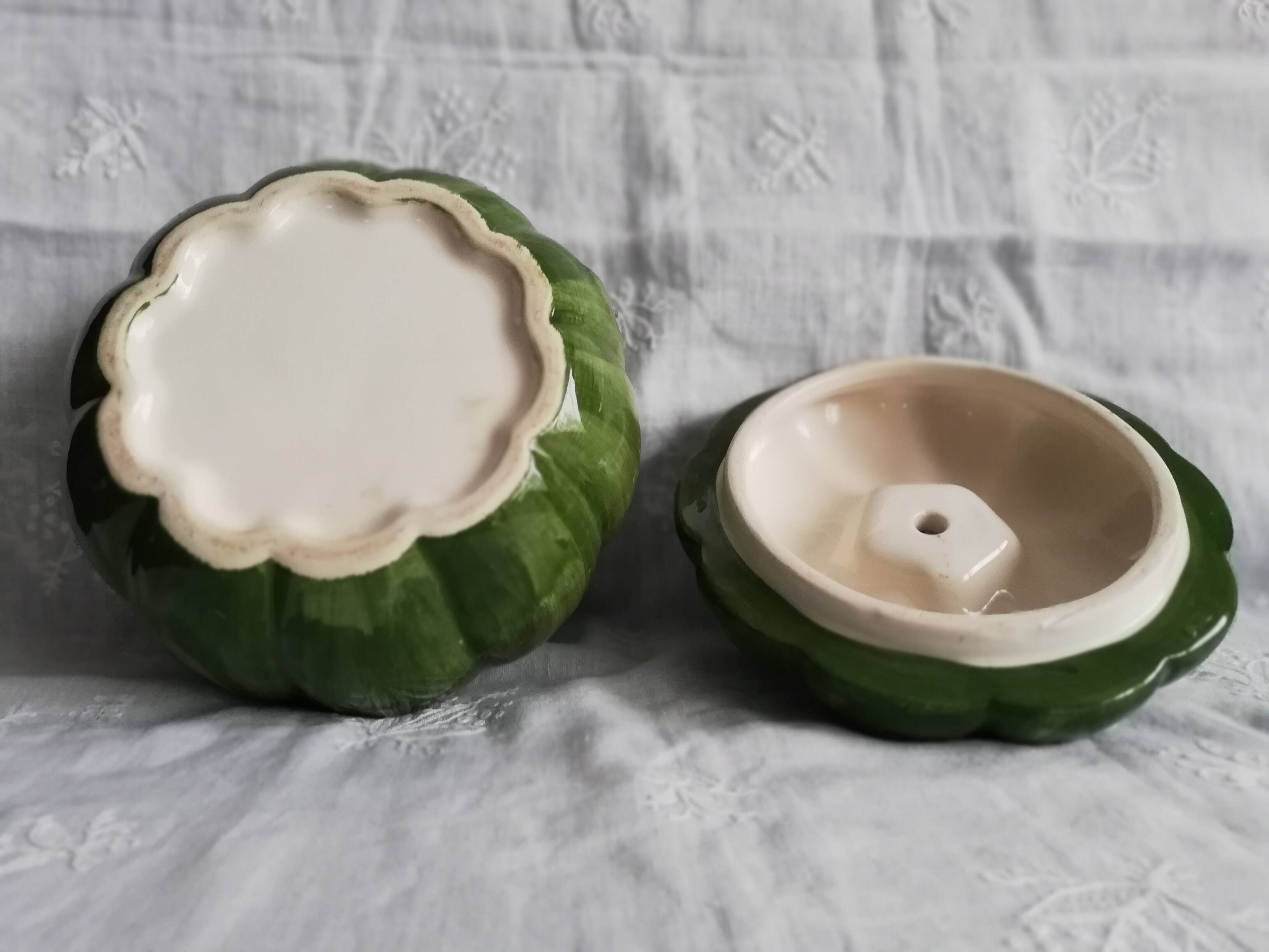 Vintage pumpkin ceramic pot