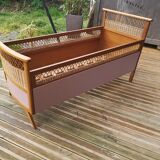 Rattan crib