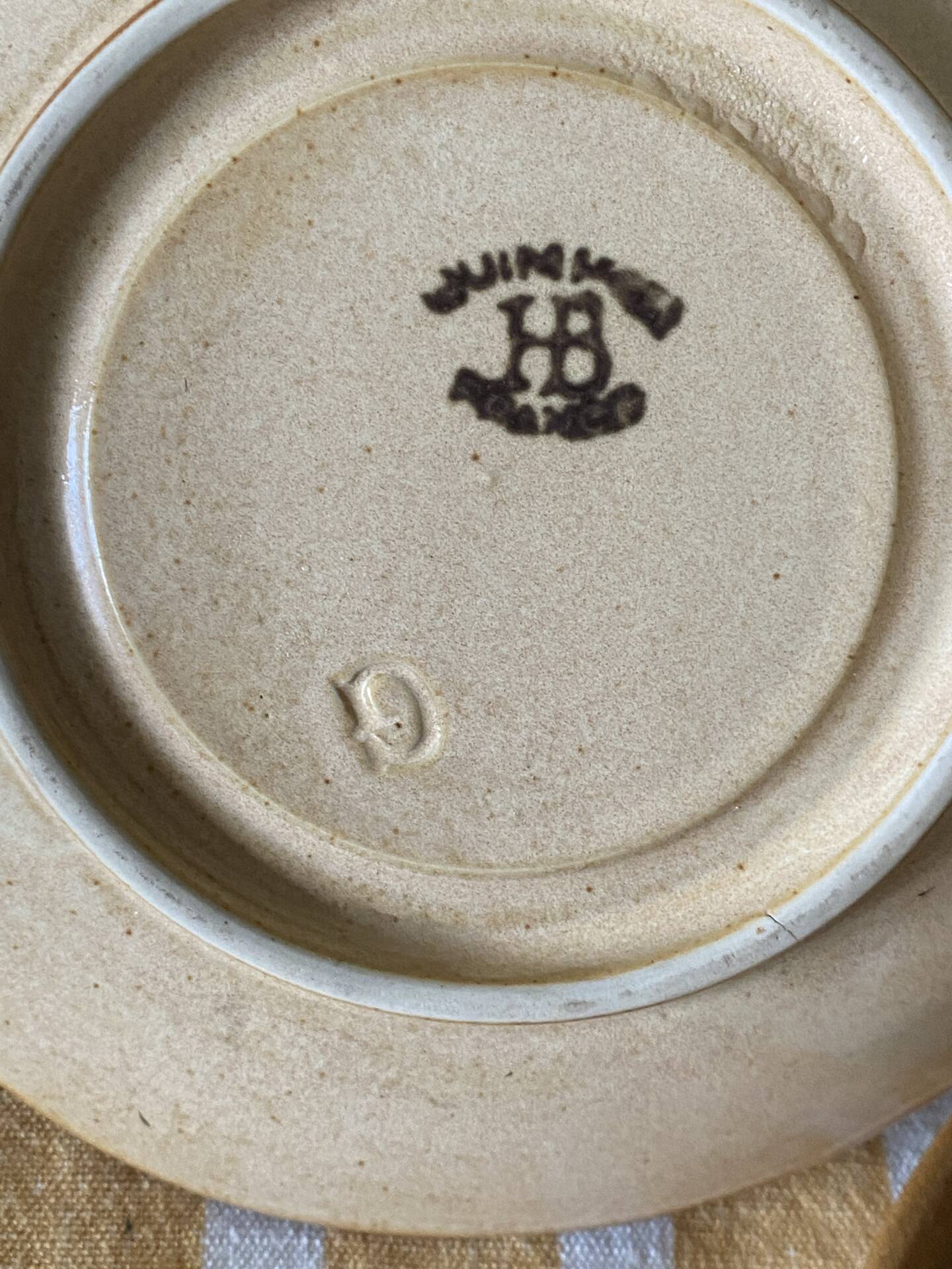 service of 6 cups and saucers HB Henriot Quimper France