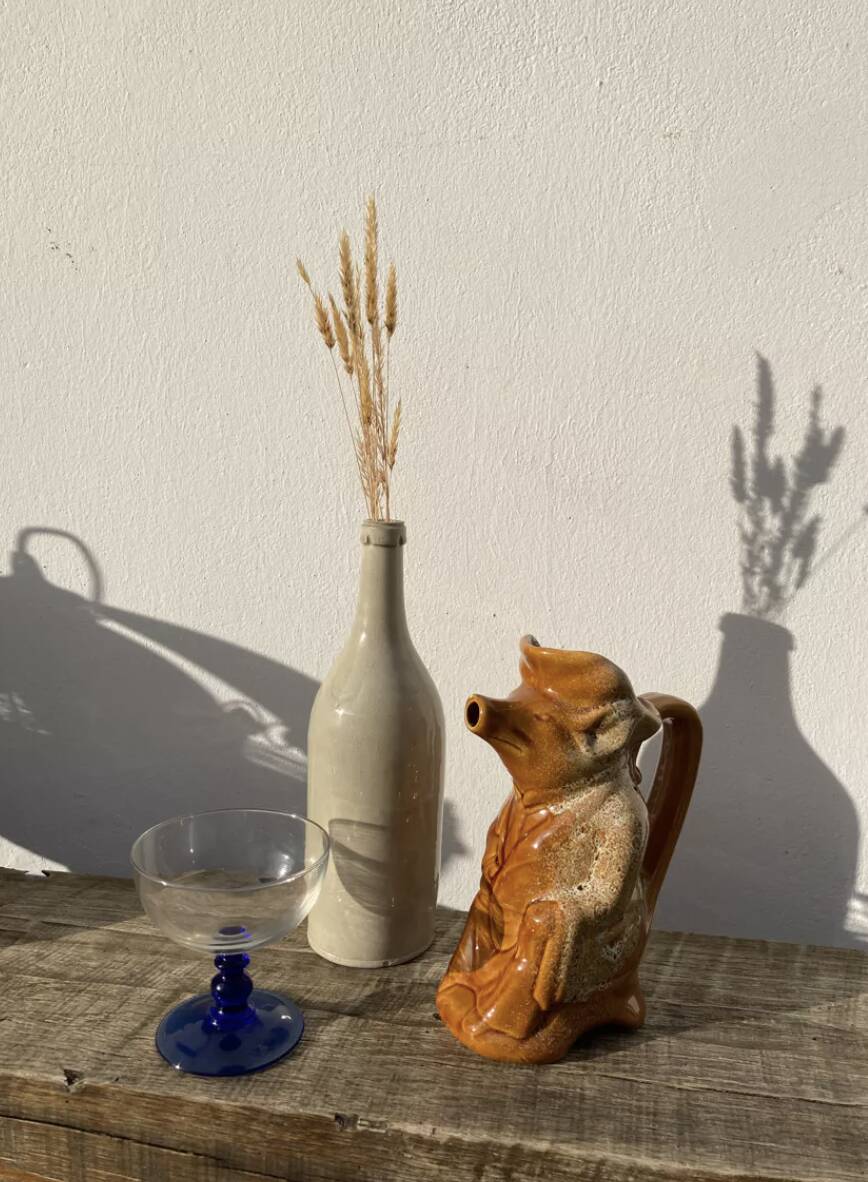 Ceramic animal pitcher