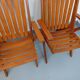 Set of 4 vintage garden chairs made of beech wood from the 1960s.