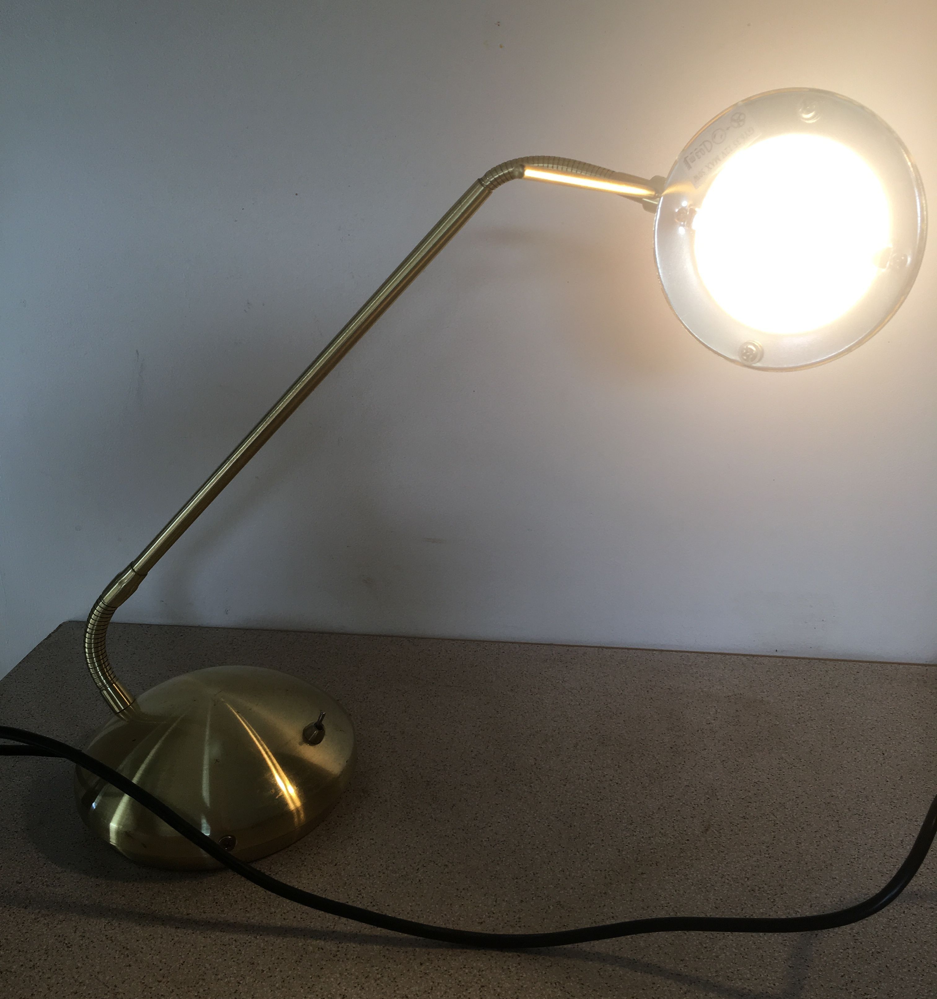 Brass desk lamp