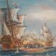 Oil on canvas signed Haney marine in gold frame