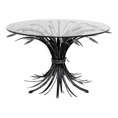 Table basse aux épis de blé, ''Coco Chanel'' par Goossens, Circa 1970